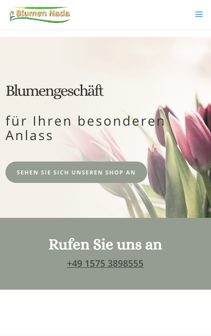 Blumen Nada Flowers Shop in Germany homepage
