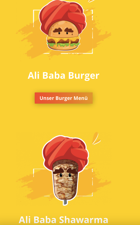 Ali Baba-Logos auf ihrer Website