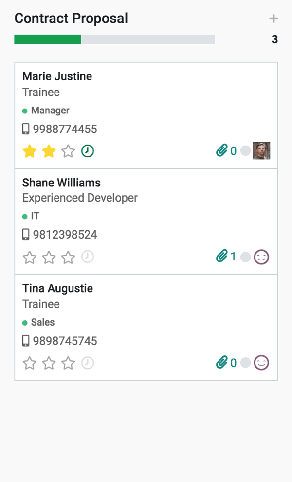 Odoo Recruitment app from Human resources apps